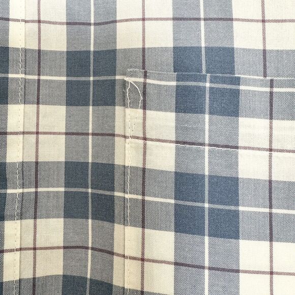 Patagonia Button Down Shirt Mens XL Blue Plaid Fezzman Organic Cotton Blend - Picture 11 of 11